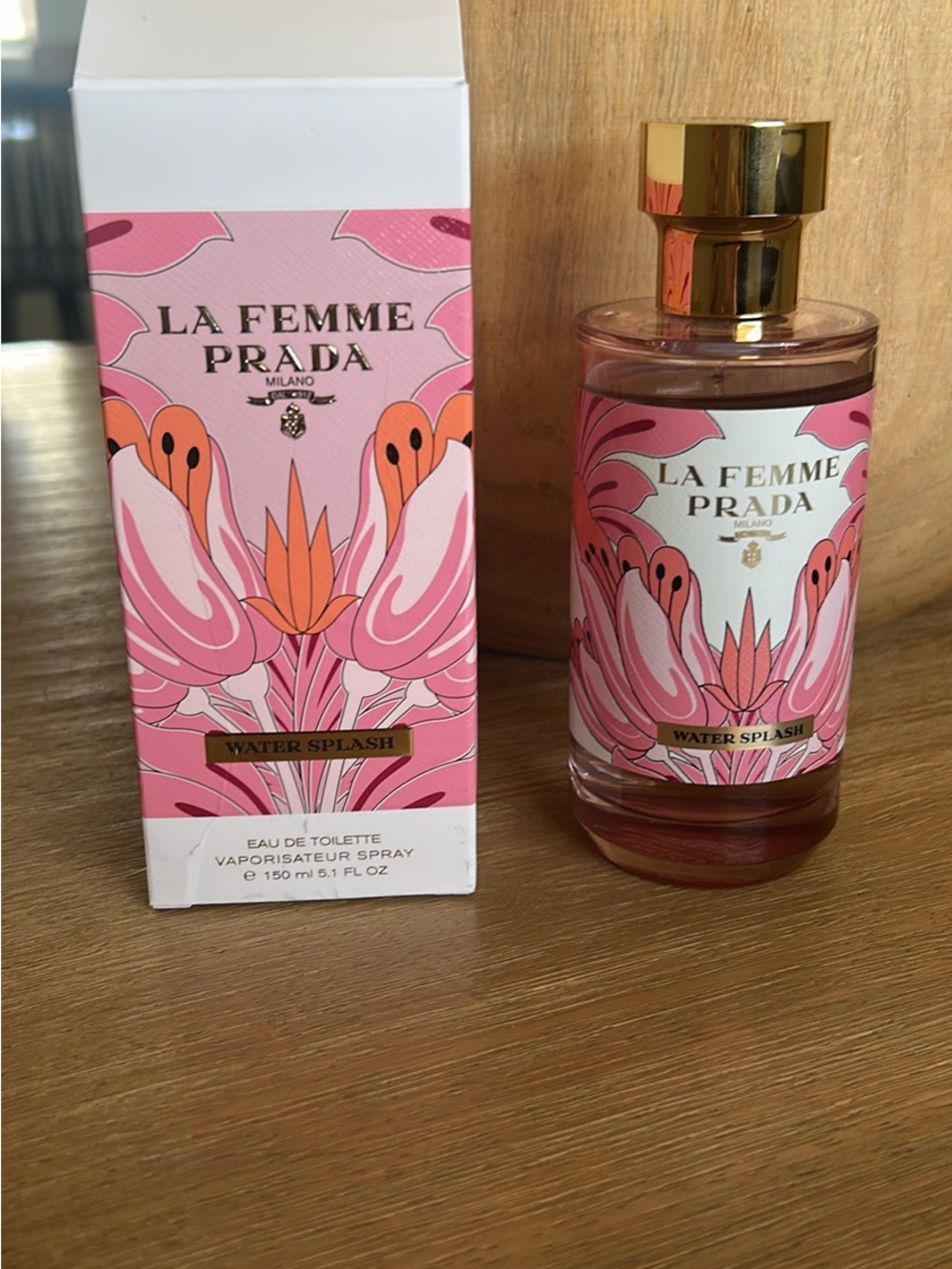 Prada La Femme Water Splash - Pink & Orange Floral Box - Picture 4 of 6
